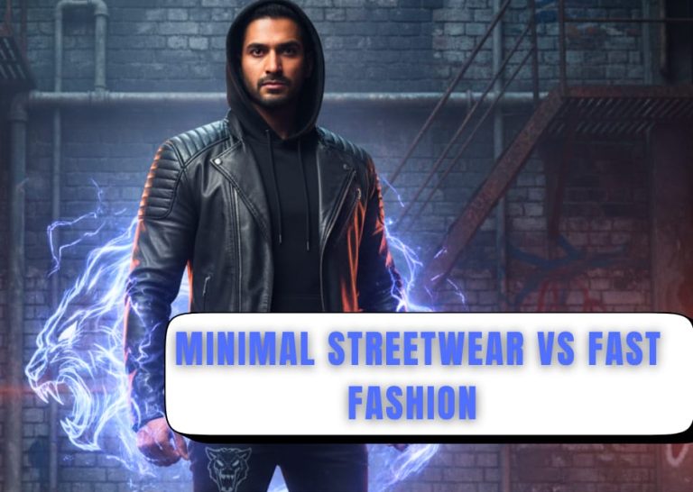 Man in black streetwear hoodie with neon beast energy effect, symbolizing premium minimal streetwear power